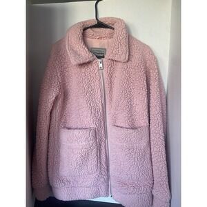 Women's Levi's Pastel Pink Sherpa Zip Coat Levi's